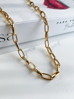 Colar Gold Elos Cartier Oval Minimalista