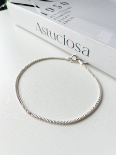 Pulseira de Prata Pipoca Diamantada
