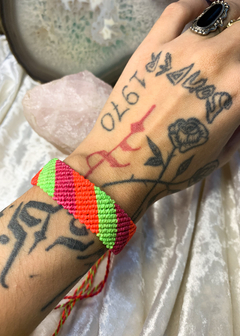 Pulseira de Macramê Ponto Fechado (ou tornozeleira) - Elemento Zarab