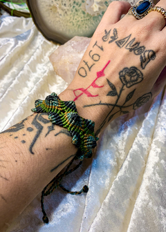 Pulseira de Macramê Escama de Dragão 3D (ou tornozeleira) on internet