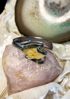 Pulseira de Garfo com Citrino Bruto