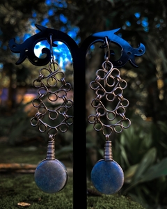 Brincos com Quartzo Azul - comprar online
