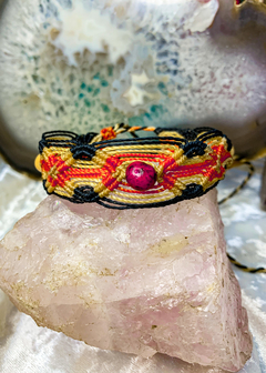 Pulseira de Macramê Festonê de 2 Guias (ou tornozeleira)