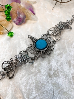 Pulseira com Howlita Turquesa