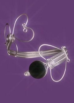Pulseira Filigrana em Espiral com Ágata Negra - loja online
