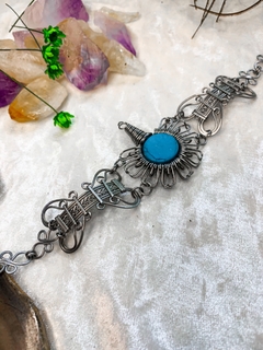 Pulseira com Howlita Turquesa - Elemento Zarab