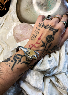 Pulseira de Garfo com Citrino Bruto on internet