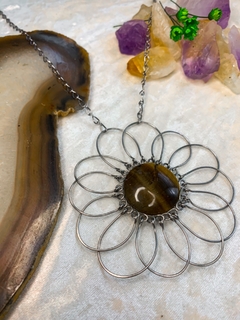 Colar Mandala com Olho de Tigre - comprar online