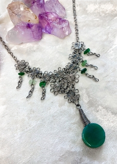Colar com Quartzo Verde - Elemento Zarab