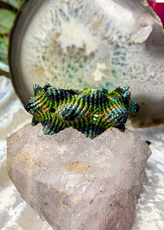 Pulseira de Macramê Escama de Dragão 3D (ou tornozeleira)