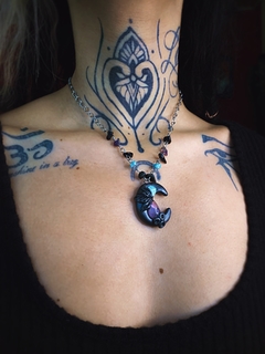 Colar Luna com Ametista e Larimar - comprar online