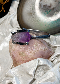 Pulseira de Garfo com Ametista Bruta - comprar online