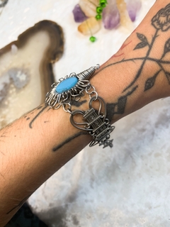 Imagem do Pulseira com Howlita Turquesa