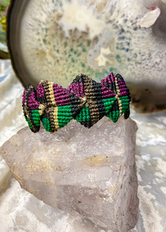 Pulseira de Macramê Escama de Dragão (ou tornozeleira)