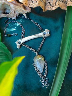 Colar com Osso & Quartzo Rutilado - comprar online