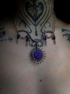 Colar do Vampiro com Ágata Roxa - loja online