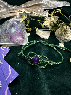 Kit - Pulseira em Macramê com Ágata - comprar online