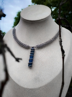 Colar com Ágata Azul