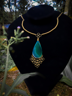 Colar com Ágata Verde
