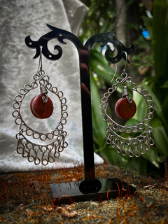 Brincos com Jaspe Vermelho - comprar online