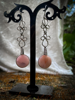 Brincos com Quartzo Rosa