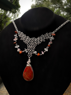 Colar Jaspe Vermelho - Força e Criação