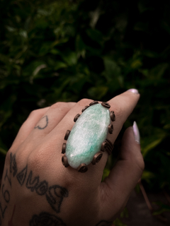 Anel de Cobre com Amazonita