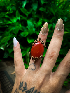 Anel de Cobre com Jaspe Vermelho - comprar online