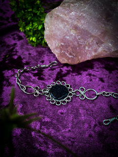 Pulseira de Aço com Pedra das Estrelas