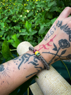 Pulseira Malha Siciliana - Reggae Colors na internet