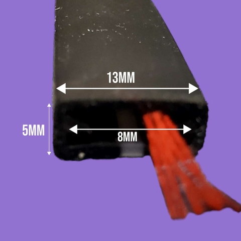 PERFIL DE SILICON CON DIFUSOR PARA SOBREPONER 13MM NEGRO