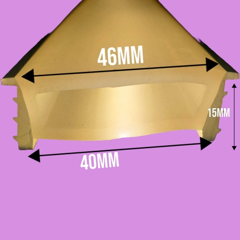 T46X40X15MM PERFIL DE SILICON EMPOTRABLE DOBLE DIFUSOR 46MM PARA TIRAS DE 40MM O MENOS
