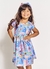 Vestido bonecas e flores azul Alphabeto