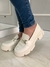 MOCASSIM QUIZ OFF WHITE COM FIVELA DOURADA na internet