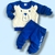 Conjunto de moletom azul para menino com pelúcia de ursinho no suéter e calça com estampa escrita Bear Cute