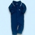 Macacão Bebê Menino Gola Polo Azul Marinho - comprar online