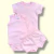 Kit body bebê menina rosa bebê com 3 peças, incluindo body de manga curta, body regata e short com cós elástico