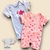 Kit 2 Peças Macacão Bebê Peixinhos - Rosa