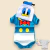 Body Bebê Manga Curta Pato Donald com Touquinha