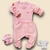 Conjunto Bebê Moletinho Manga Longa - Rosa Bebê