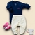 Conjunto Bebê Moletinho Manga Longa - Azul Marinho