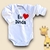 Body Bebê Manga Longa Eu Amo Dinda - Branco
