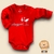 Body Bebê Manga Longa Cheguei - Vermelho