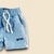 Bermuda Infantil de Linho com Bolsos - Azul Claro - comprar online
