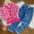 Casaco Cardigan Tricot Infantil Feminino Menina Coração Rosa Chiclete - comprar online