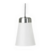 LAMPARA COLGANTE CONICA BLANCA CON DETALLE EN ALUMINIO