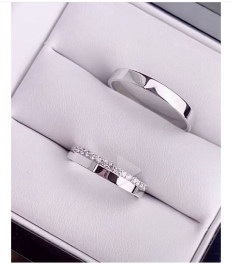 Aliança 3mm com 15 Pedras Superiores Cravejadas em Prata 925 - comprar online