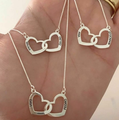 Coração Entrelaçado Resinado