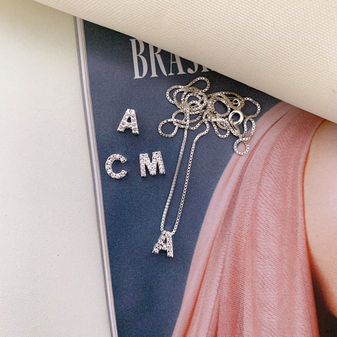 Pingente Letra Cravejada