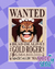 Afiche One Piece - Wanted Gold Roger - comprar online